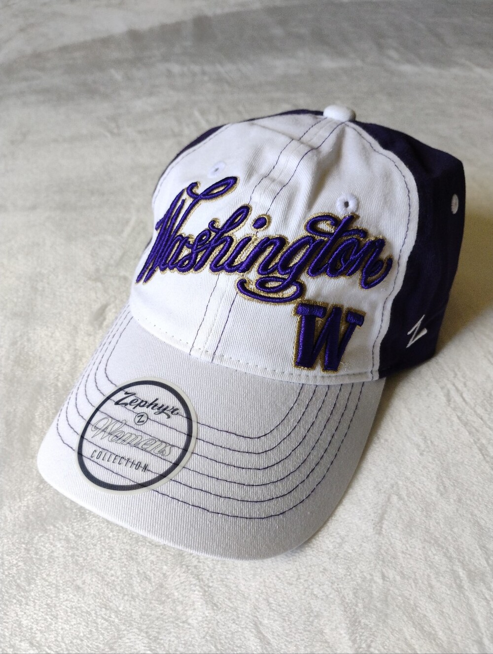 NWT UW Washington Huskies Two Tone Hat | Zephyr Brand Relaxed Fit | OSFA